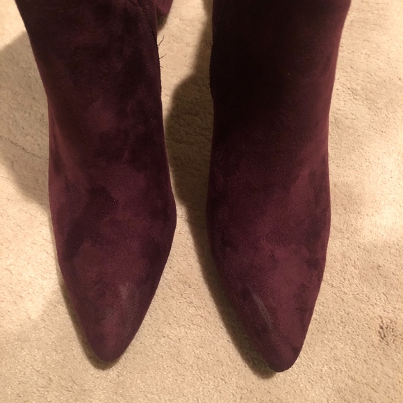 6 Kendall+Kylie Thigh Boots Kayla Burgundy Suede - Picture 5 of 5